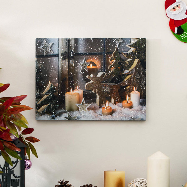 The Holiday Aisle® Led Canvas Wall Decor Wrapped Canvas Print Wayfair